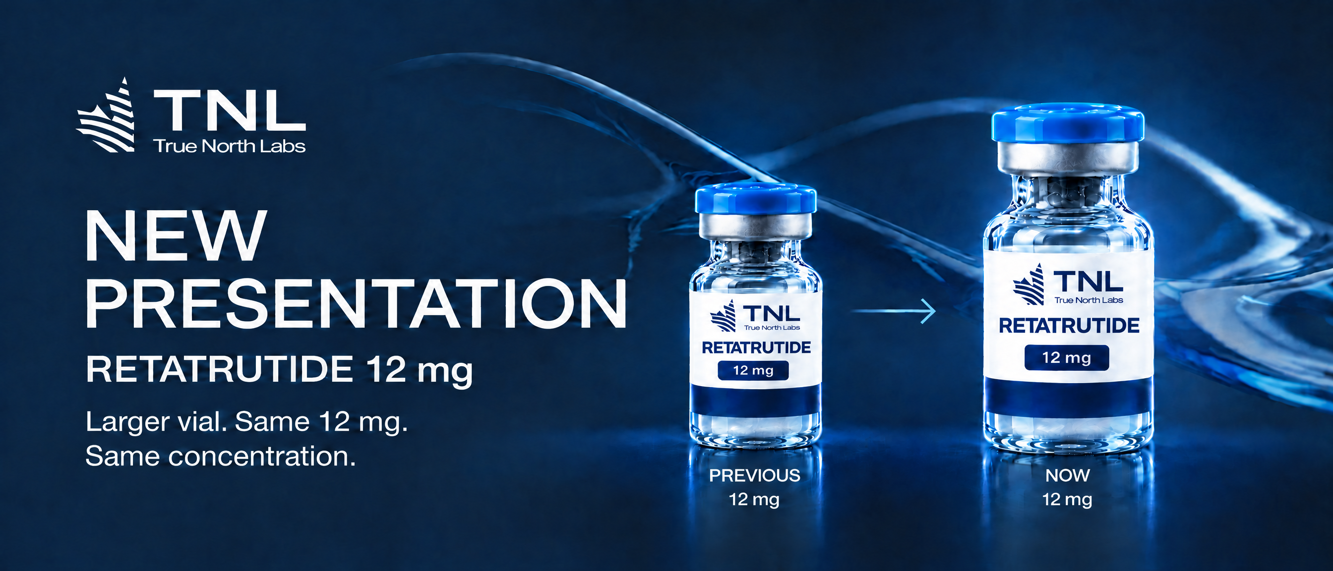 Pieza de comunicación suministrada para la actualización de Retatrutida 12 mg de TNL.