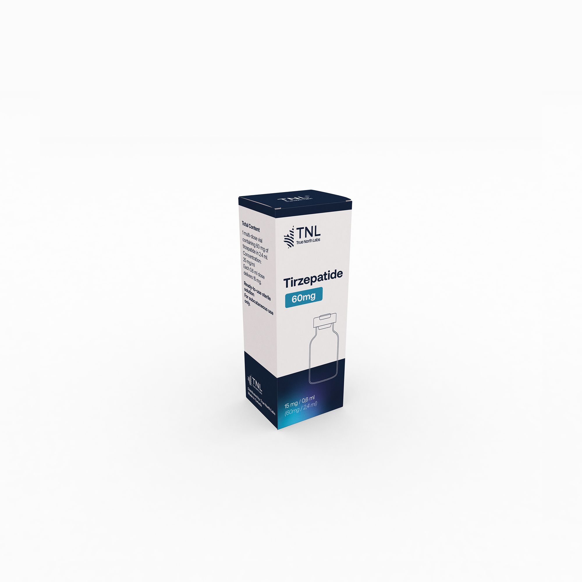 Presentación original de Tirzepatide 60 mg, vial